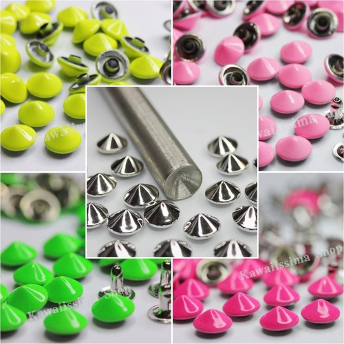 Borchie cono rivetto 9mm - borchie, a