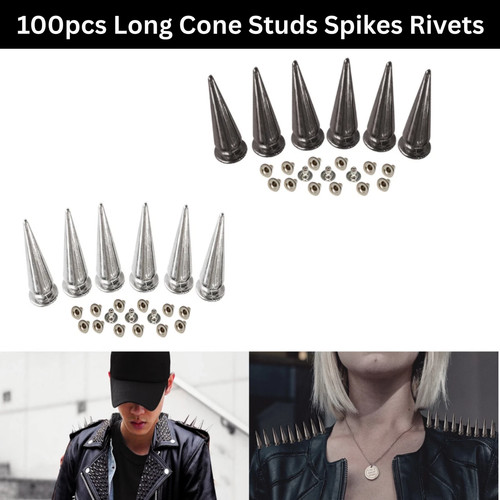 100pcs lungo cono borchie - 100pcs,